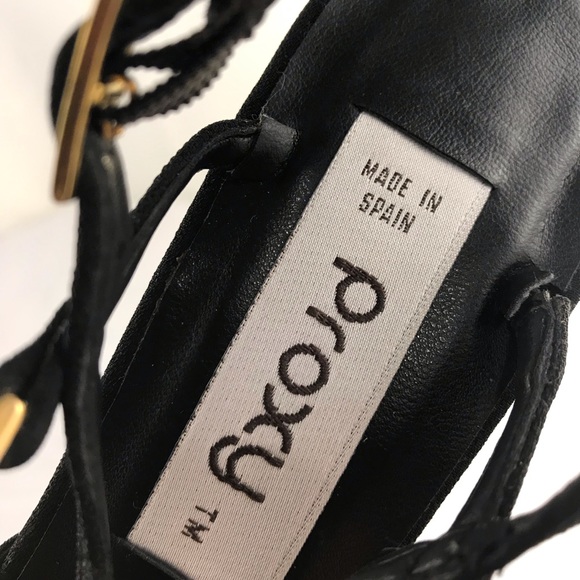 Proxy black pumps with curved heels vintage silk - Picture 7 of 8